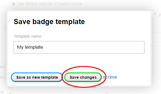 Save badge template - plugin Badges for Shop-Script